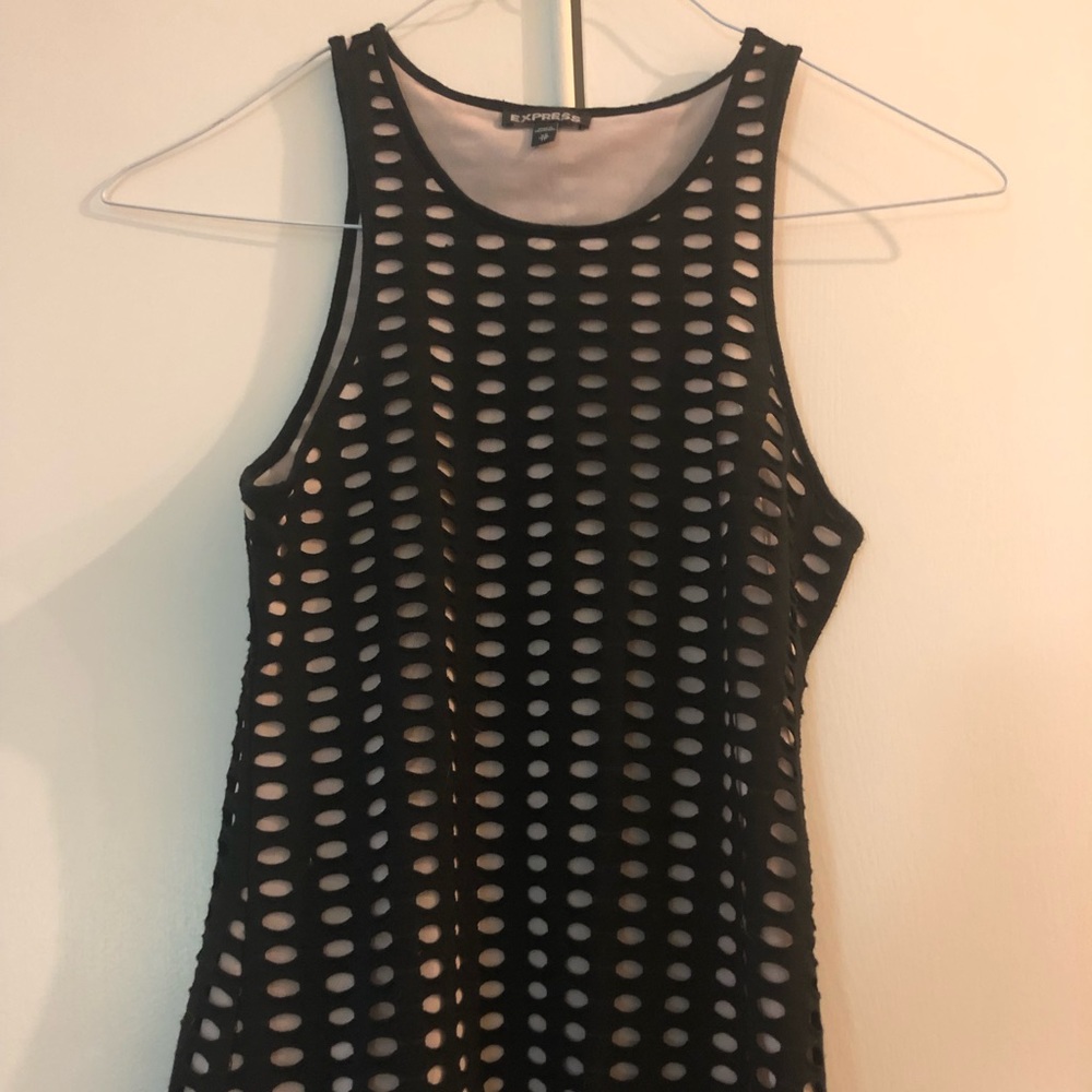 Extra Small Black with nude lining top